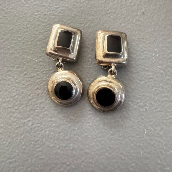 Lot of antique and vintage beautiful black onyx jewelery - Picture 13 of 16